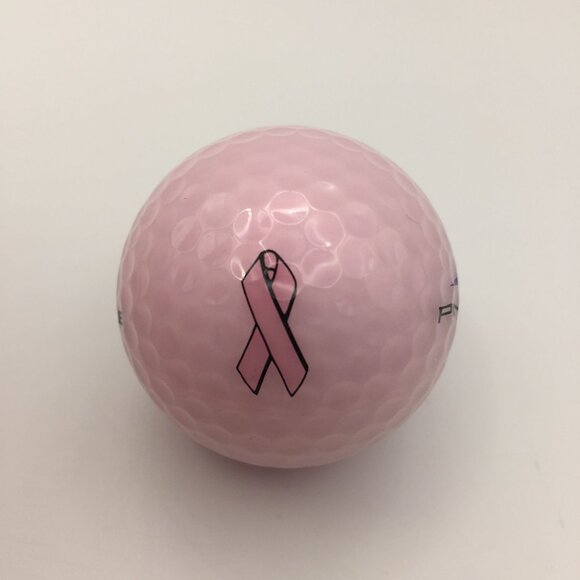 Pinnacle Lady 1 Soft Pink Golf Ball Breast Cancer Awareness Ribbon Purple - Picture 1 of 4